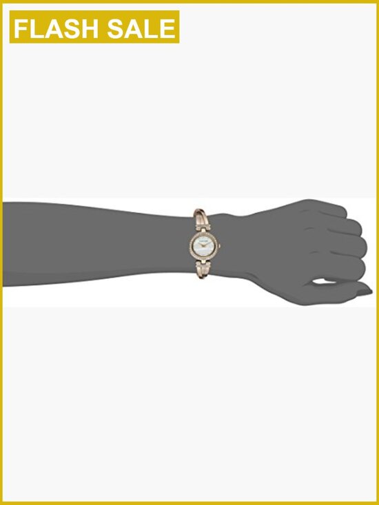 Gold-Tone Crystal Accent Bangle Watch Set with Bracelets main image 6